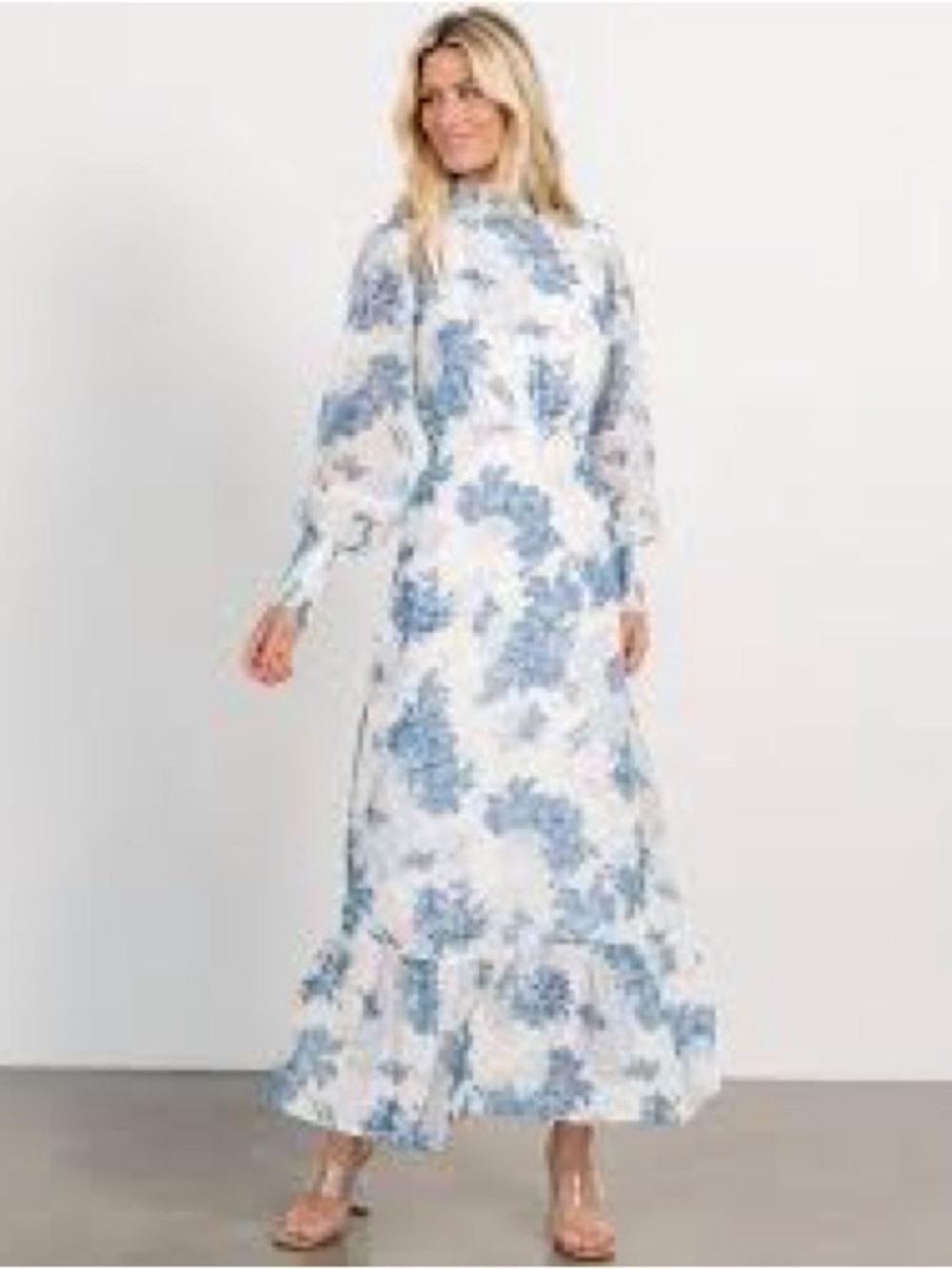 Baltic Born Luciana Maxi Dress in Blue Floral NWT
